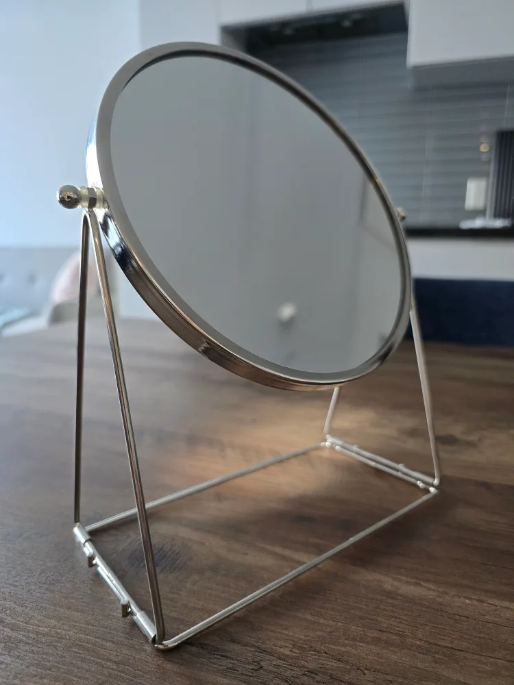 IKEA LASSBYN Table Mirror - Silver, 17 cm image indicator(2)