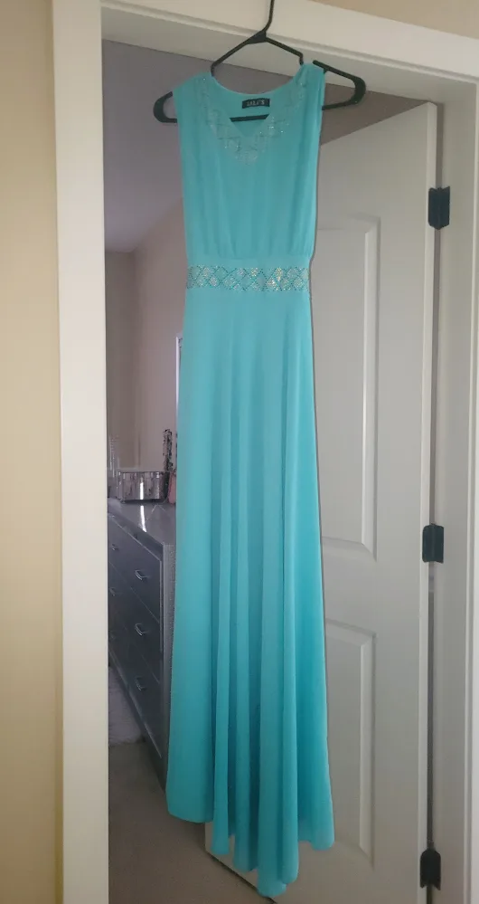 sleeveless Lili's Aqua Maxi Dress - Size S thumbnail