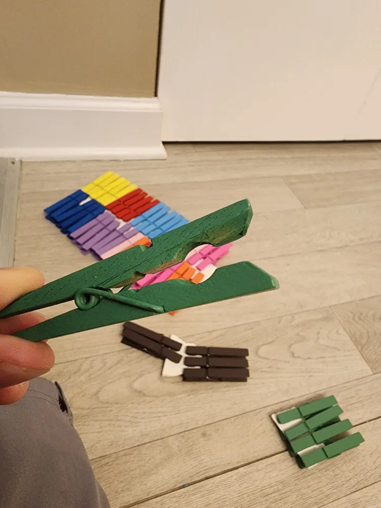 50 Large Wooden Clothespins – Assorted Colors (2.83”) image indicator(4)