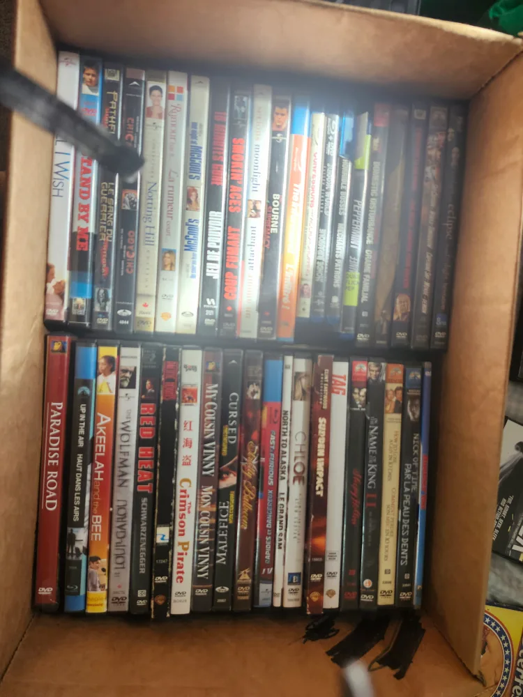 Box of DVDs - Various Titles thumbnail