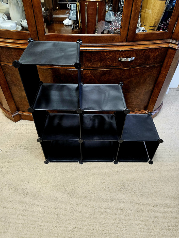 Black 6 Cube Modular Wire Storage Organizer Book Shelf (2 sets)