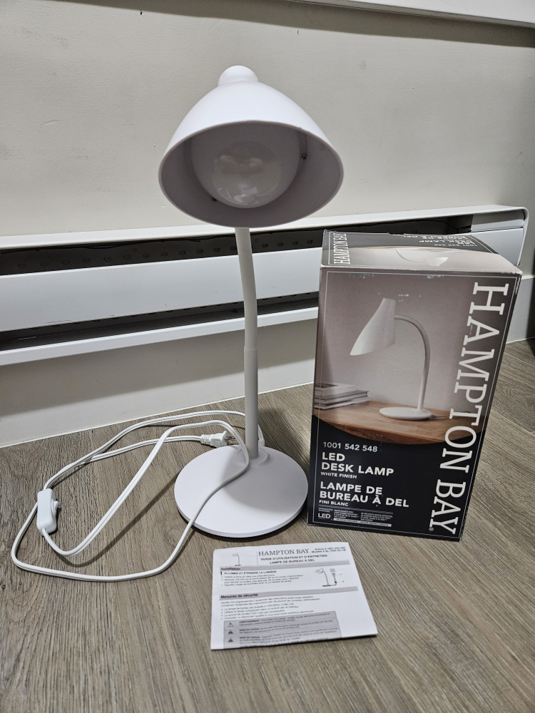Hampton Bay LED Desk Lamp - White