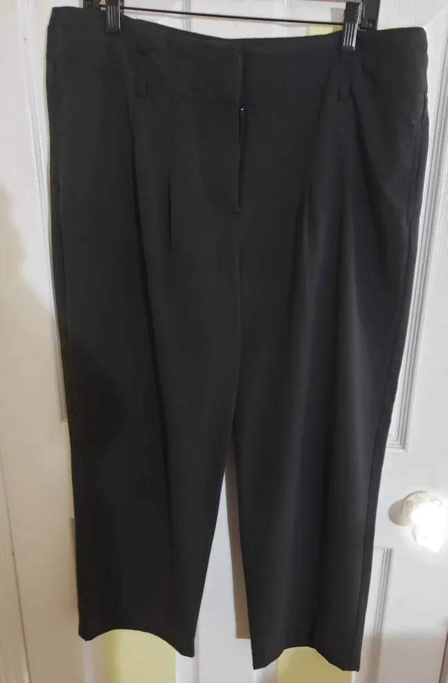 🇨🇦Cleo Black Dress capri Pants - Size 16 thumbnail