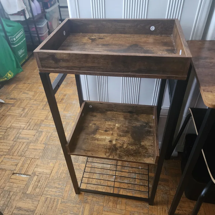 rustic end table shelf thumbnail