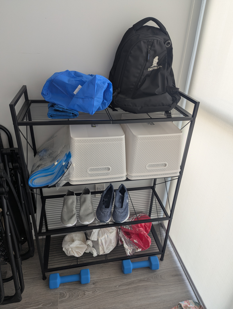 Metal storage shelf