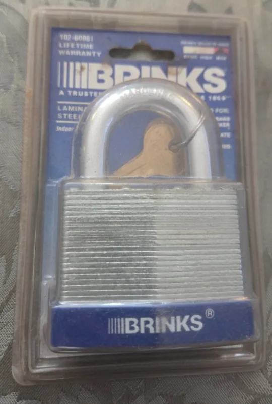 Brinks 2 3/8" (60mm) Laminated Steel Gate Lock - New thumbnail