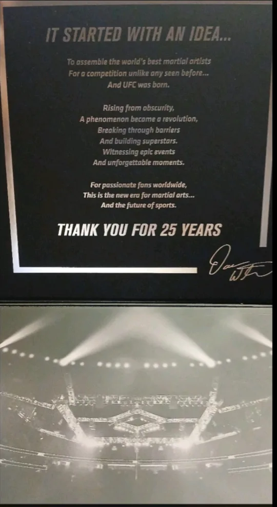 NEW! RARE UFC 25 YEAR SILVER ANNIVERSARY PROMO PACKAGE image indicator(3)