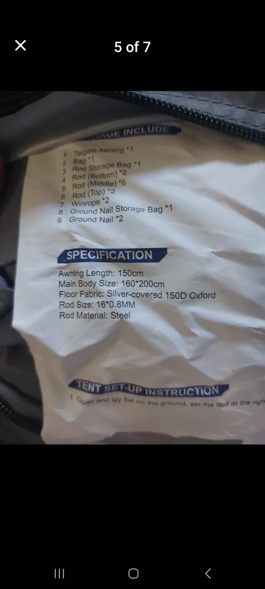 JOY TUTUS Tailgate Awning o image indicator(3)