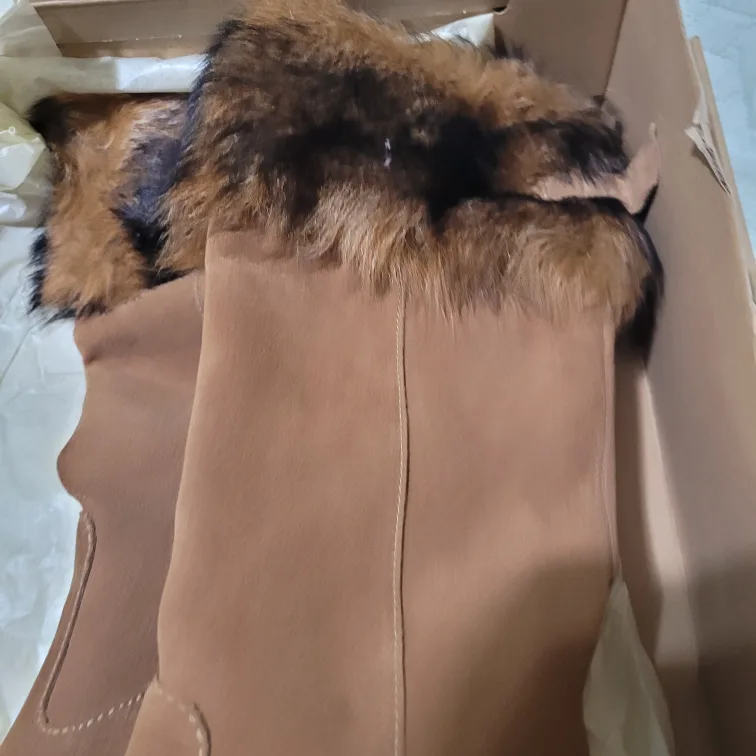 UGG Chestnut Suede Wedge Boots - Women's Size 7 image indicator(2)