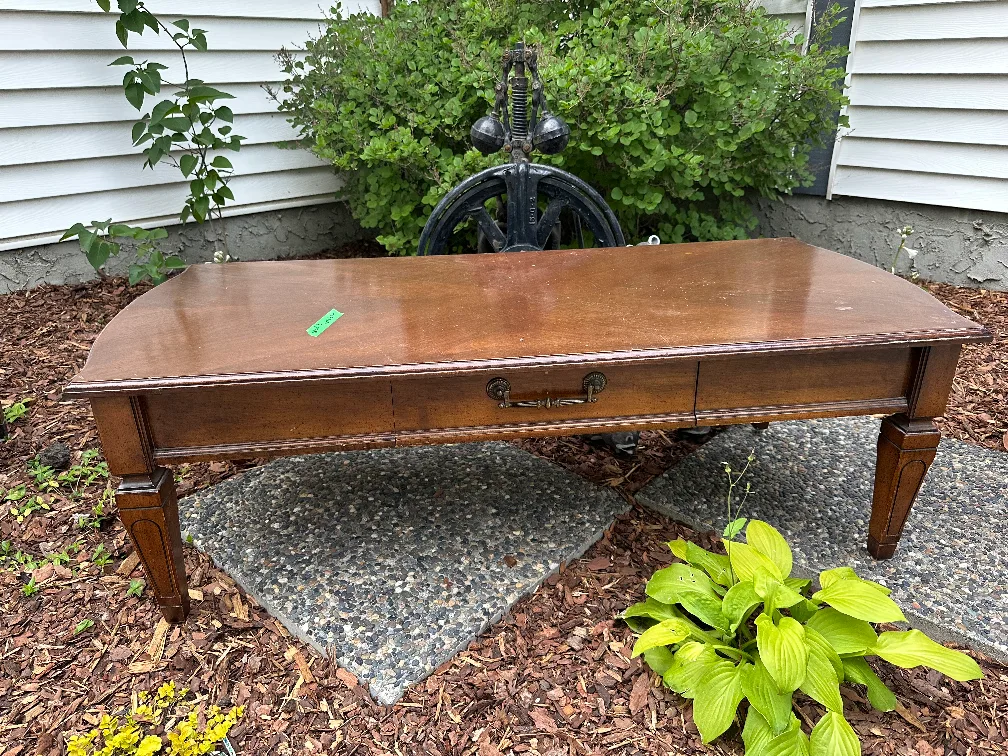 Vintage Brown Wood Coffee & End Tables image indicator(2)