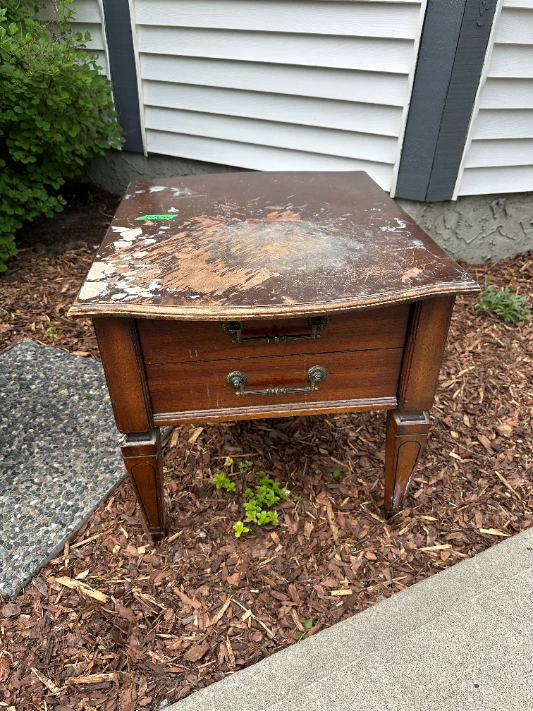 Vintage Brown Wood Coffee & End Tables image indicator(7)