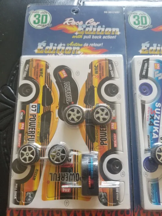 Rare & Complete set of 3 Race Car Edition with pullback action image indicator(2)