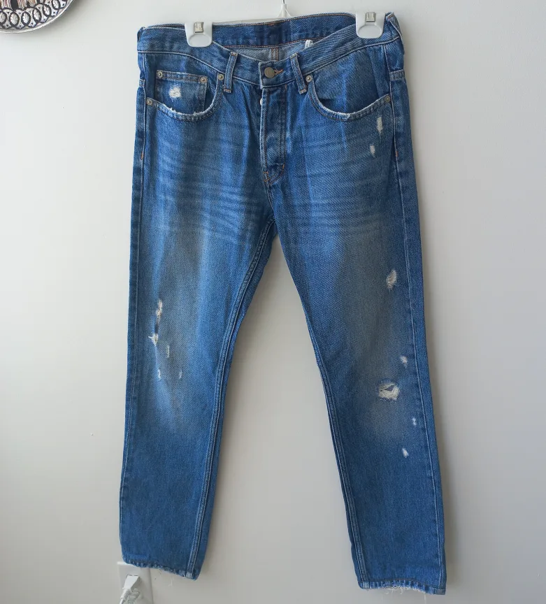 Men's Blue Distressed Jeans Size W 32 US thumbnail