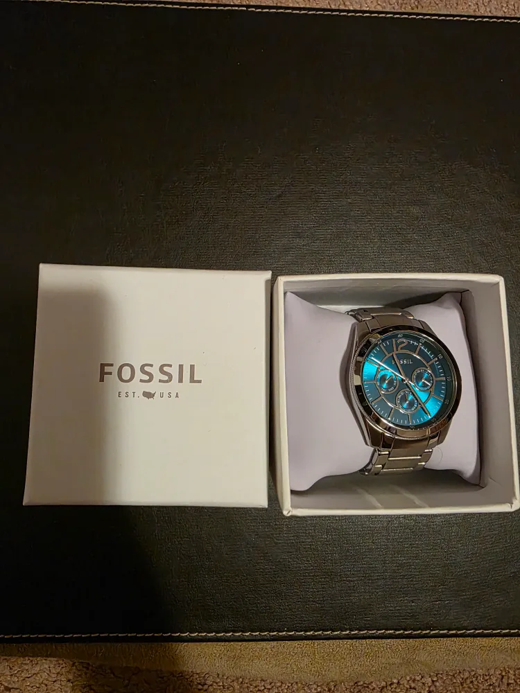 Fossil Watch - Silver with Blue Face thumbnail