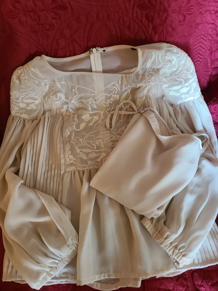 Beige Long Sleeve Blouse thumbnail