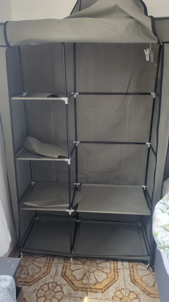 Portable Wardrobe with Shelves thumbnail