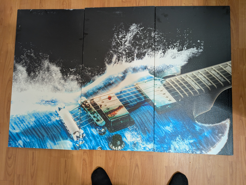 Guitar Wave Canvas Art - Triptych canvas