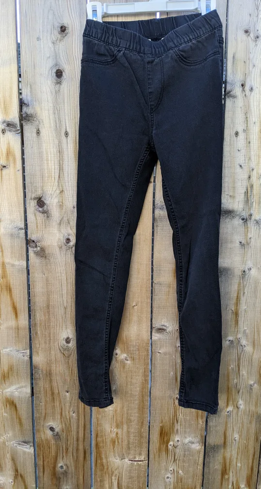 kids Black jean jeggings thumbnail