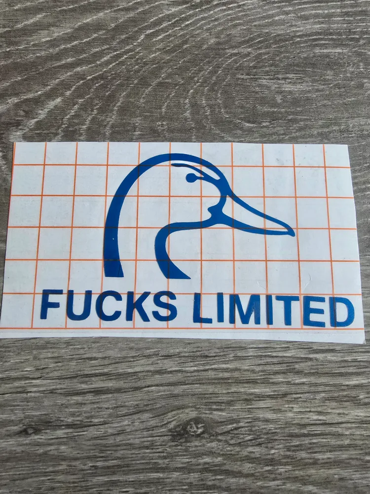Reflective Blue 5 inch "Fs Limited" Ducks Unlimited Parody Decal thumbnail
