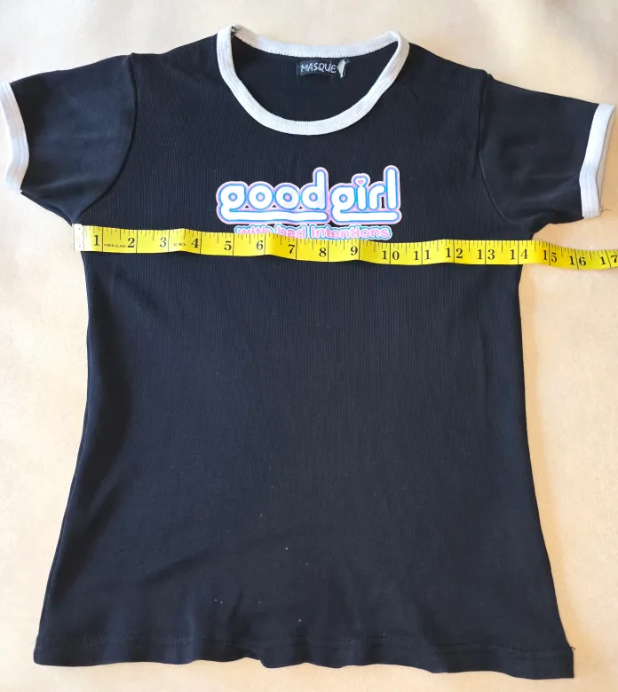 Masque Black 'Good Girl' T-Shirt, Size Small thumbnail