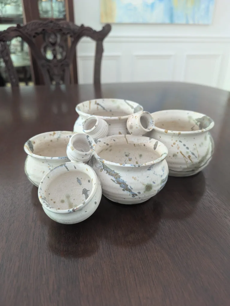 Unique Pottery Bowls Handmade Set thumbnail