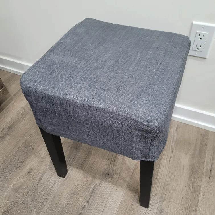 Grey & Wood Stool Chair image indicator(2)