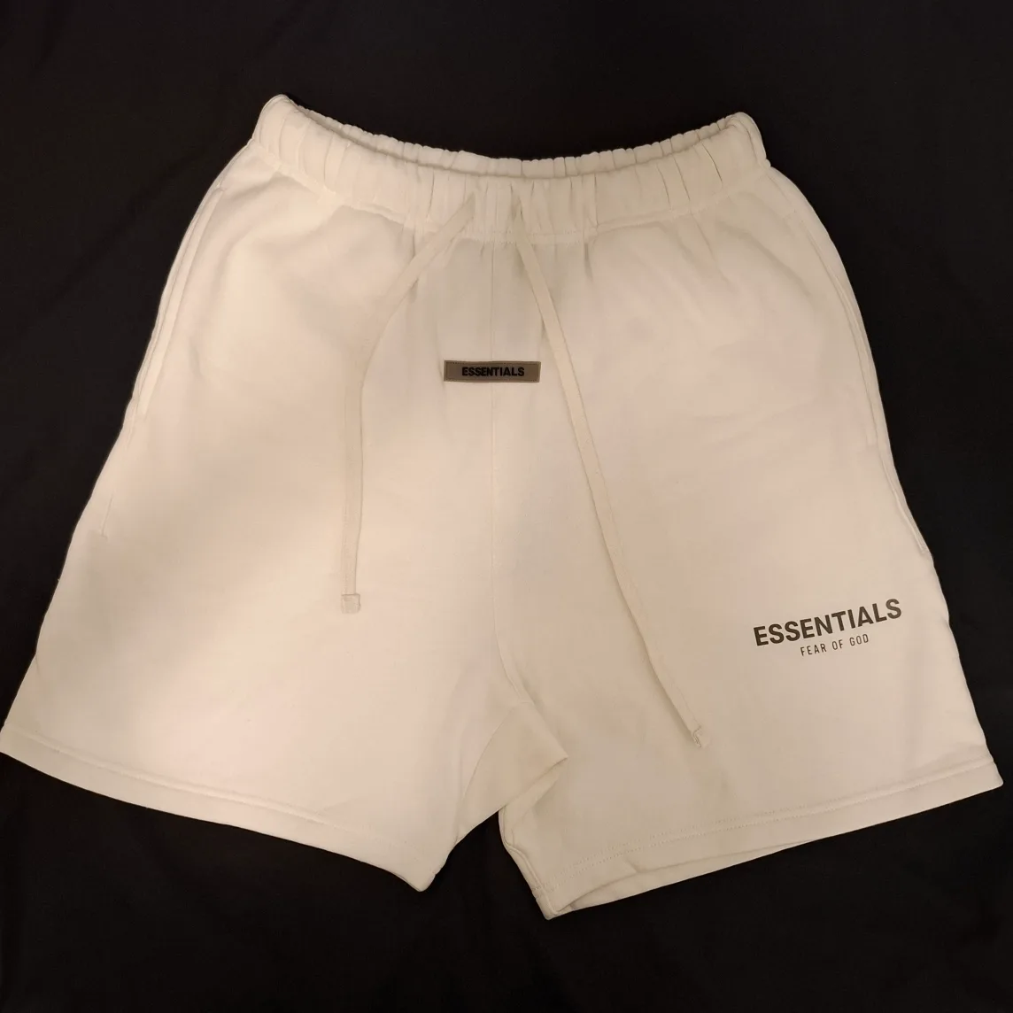Reflective Essentials Fear of God White Shorts thumbnail