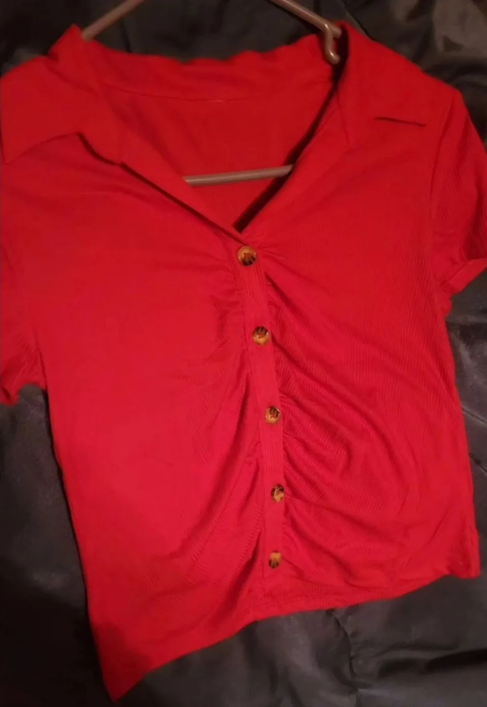 Red Button-Down Top thumbnail