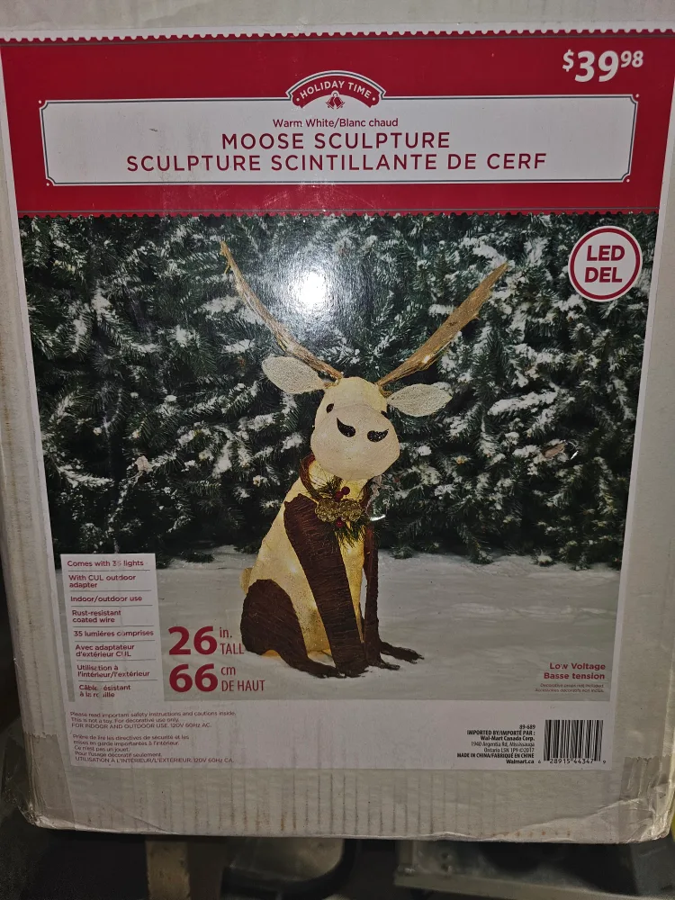 Holiday Time Moose Sculpture - 26 inch thumbnail
