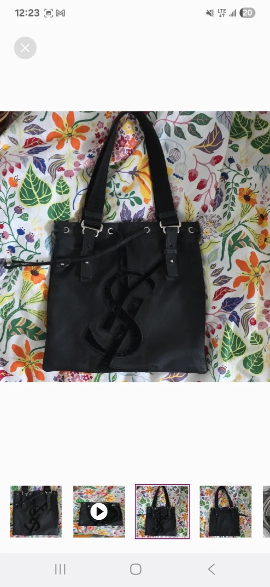 Yves Saint Laurent Rive Gauche Black Tote Bag thumbnail