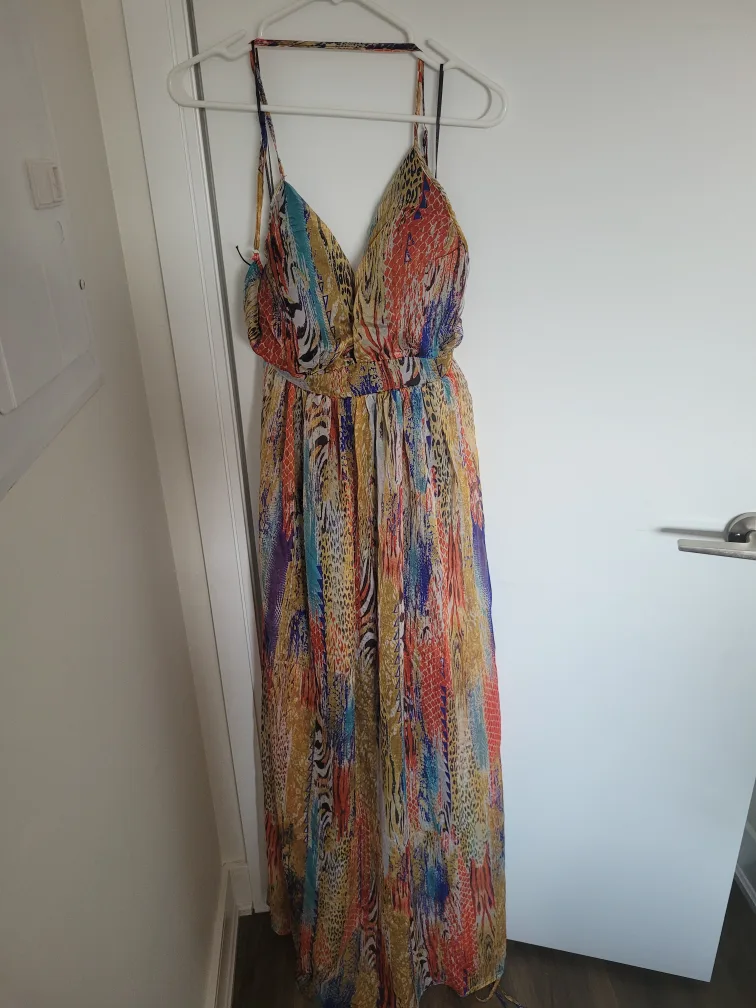 Colorful Patterned Maxi Dress thumbnail