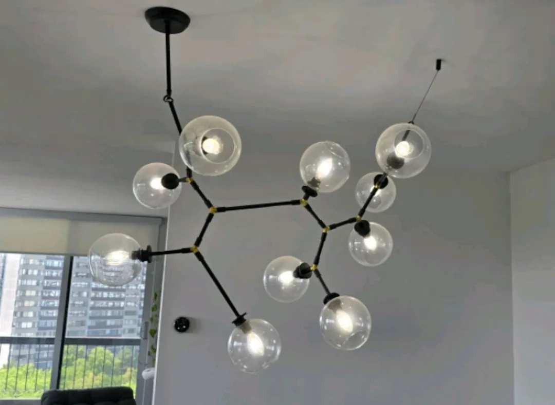 Modern Black Sputnik Chandelier image indicator(2)