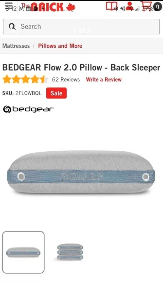 Bedgear Flow 2.0 Pillow thumbnail