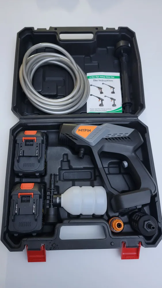 Portable 600 PSI Cordless Pressure Washer with 2 Batteries | 21V image indicator(4)