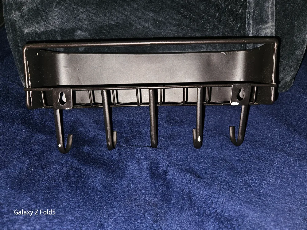 Brown Wall Mounted Rack with Hooks image indicator(3)