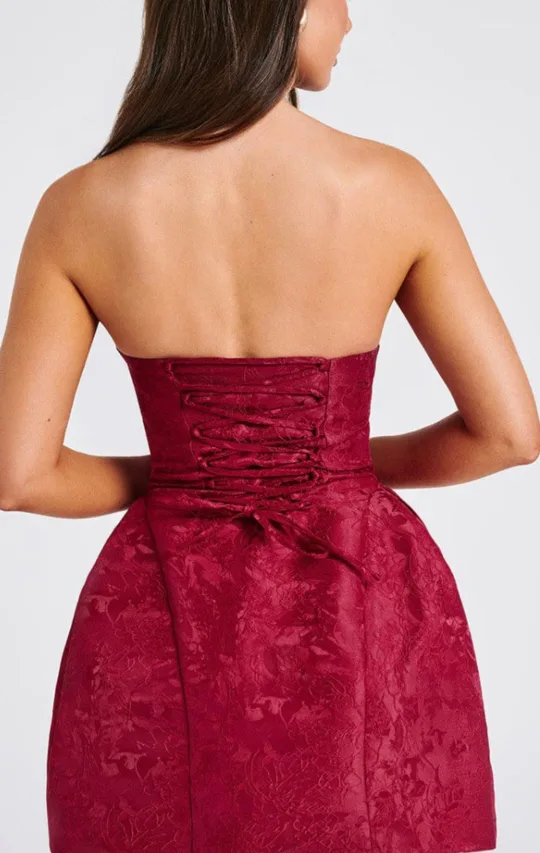 Babyboo-ELENORA MINI DRESS - RED-Size XS image indicator(5)