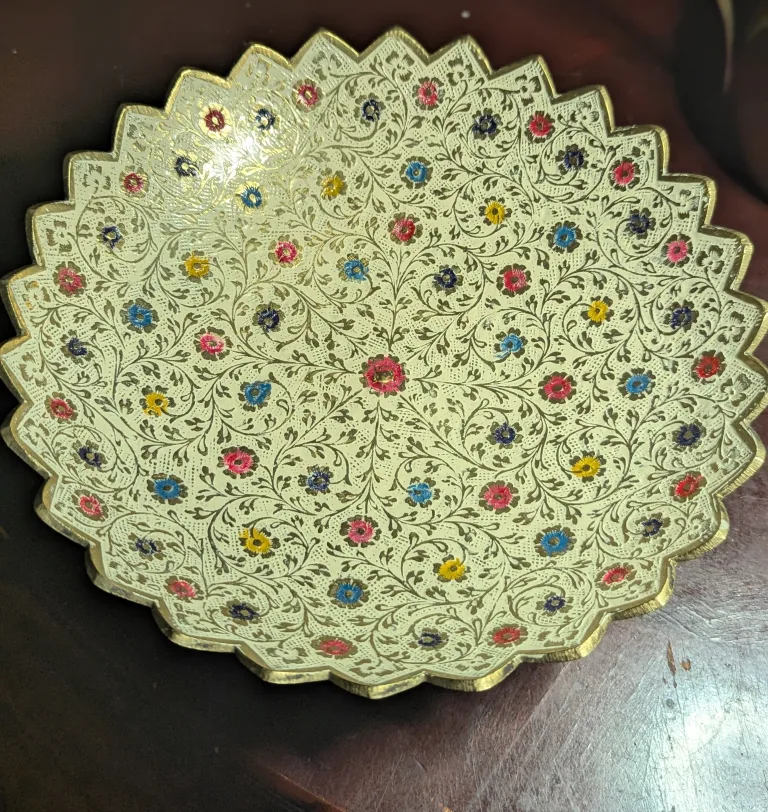 Decorative Floral Brass Plate thumbnail