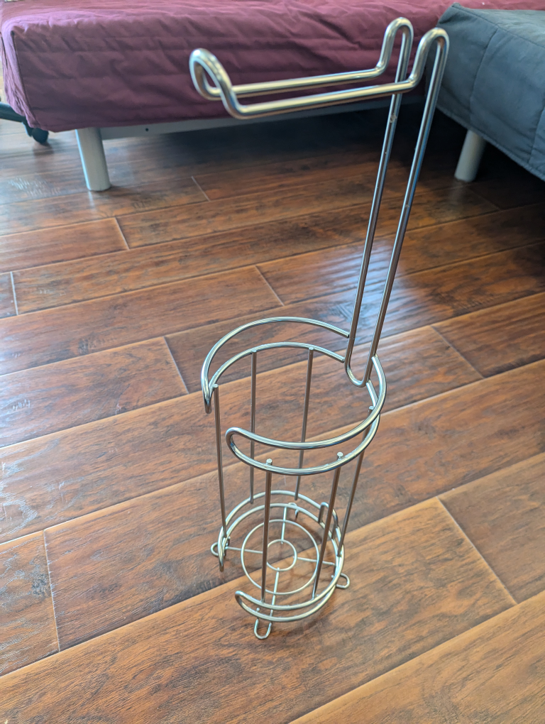 Toilet Paper Holder Stand - Silver