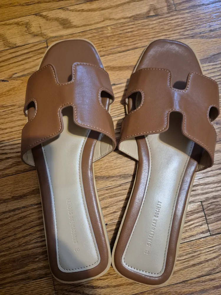 Streetwear Society Brown Sandals - Size 8 thumbnail