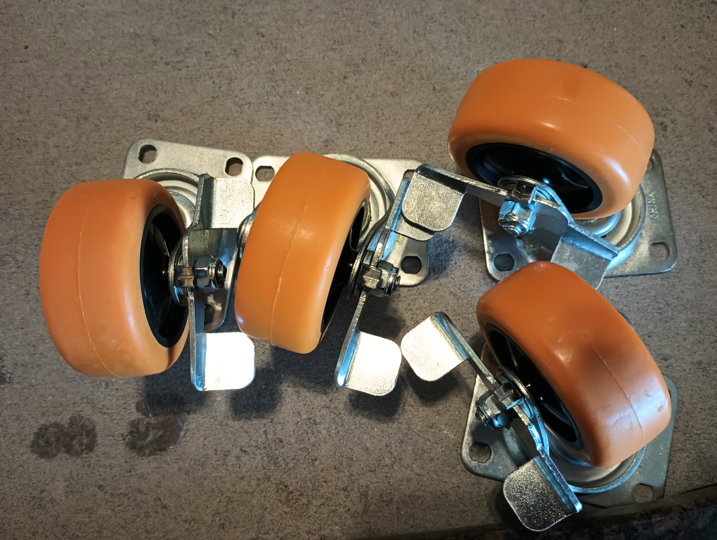 Steel swivel plate Casters - Set of 4