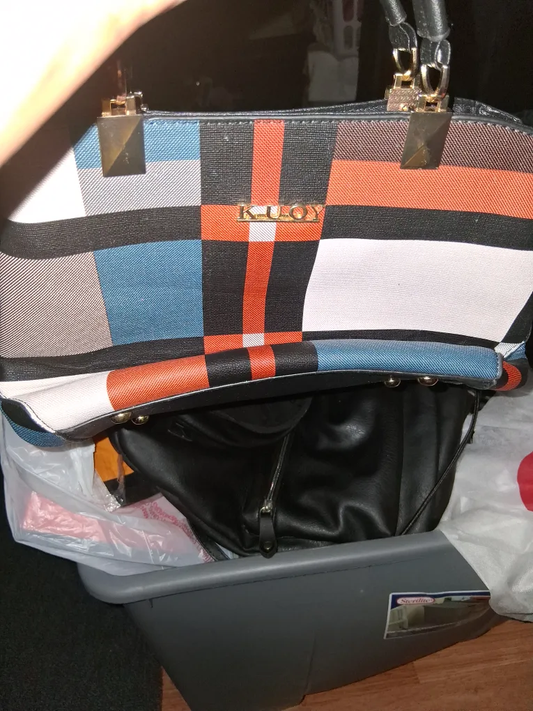 K-LUOY Plaid Pattern Handbag image indicator(4)