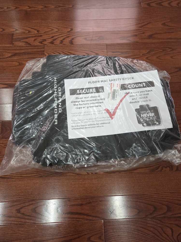 New Toyota Grand Highlander Floor Mats - photo 5