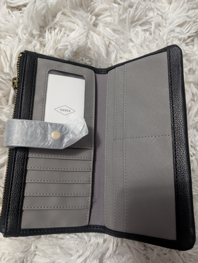 New Fossil Laine Clutch Wallet - Black - photo 3