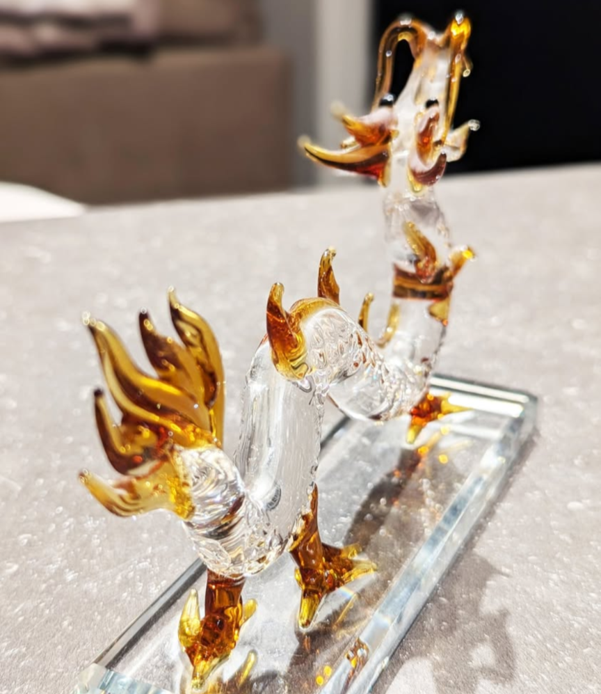 5.5" Long Glass Dragon Figurine - Home Decor - photo 4