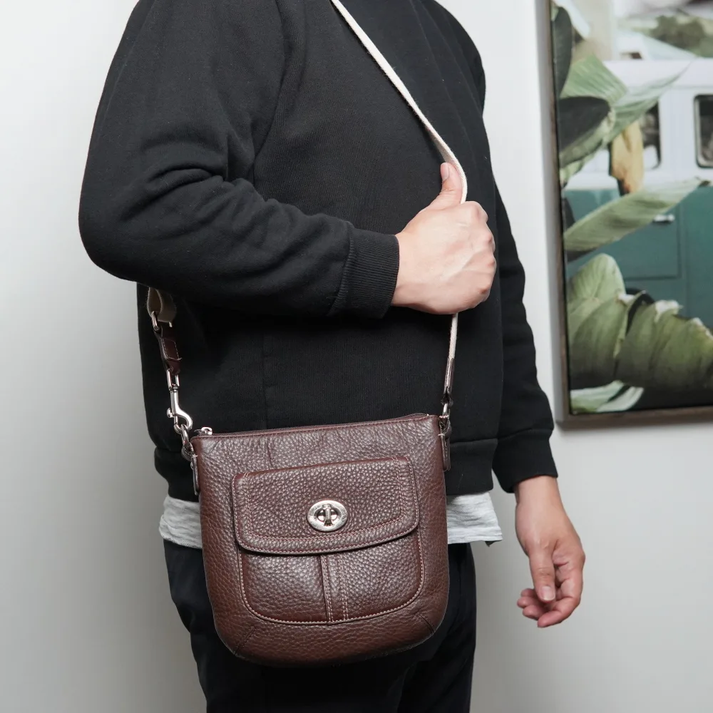 Coach Brown Leather Crossbody Bag image indicator(9)