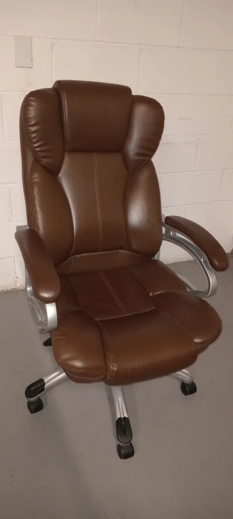 Brown Leather Executive Office Chair thumbnail