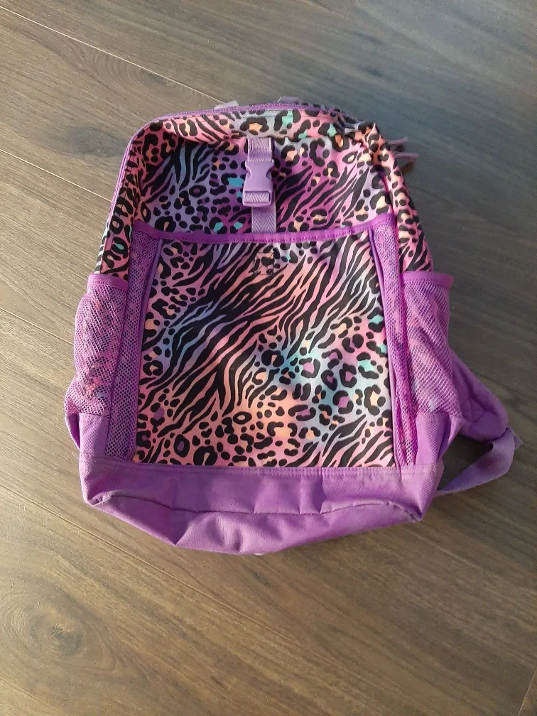 Purple Animal Print Backpack thumbnail