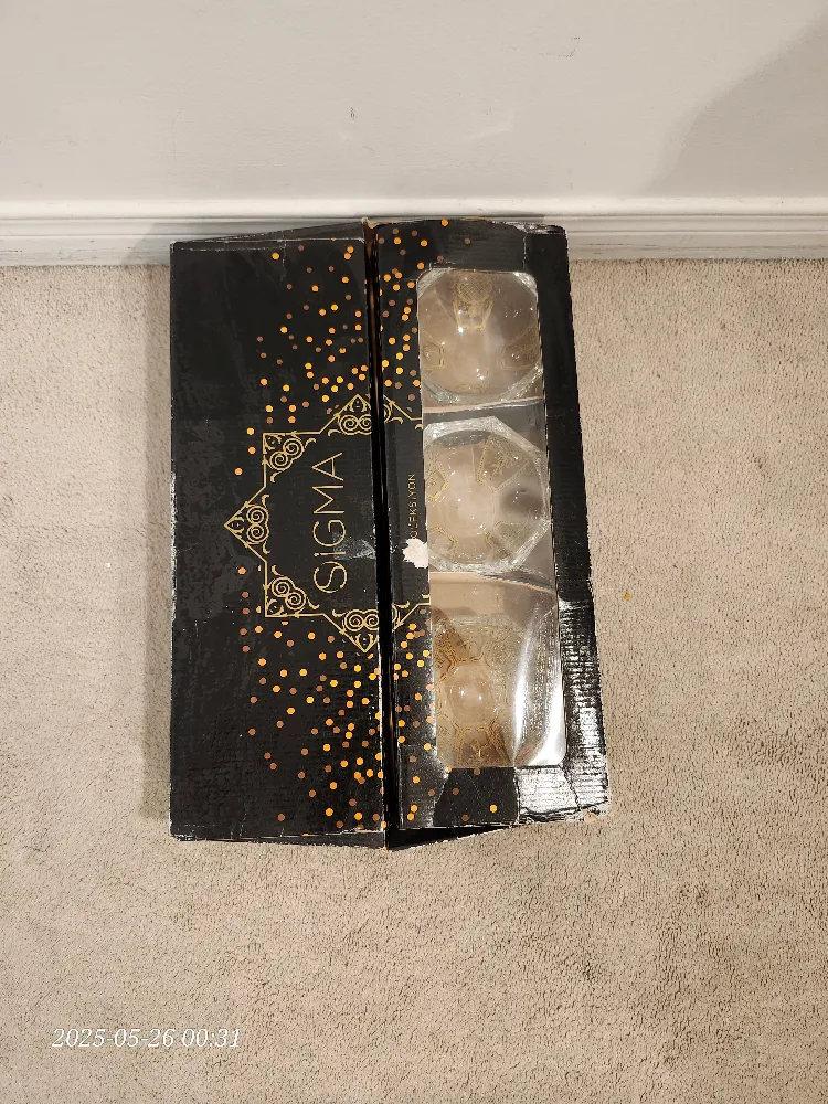 Sigma Luxury Bowls Set of 6, Gold Accent image indicator(8)