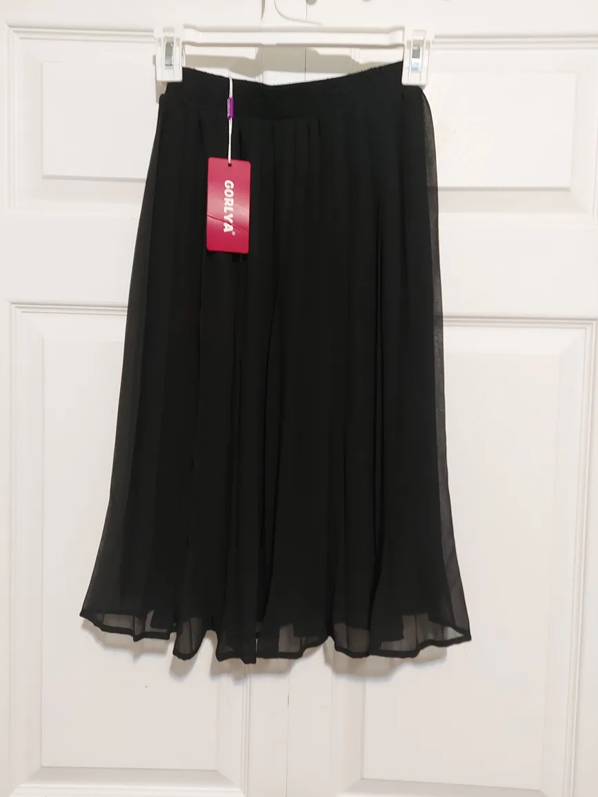 Goryl'Ya Black Pleated Skirt thumbnail