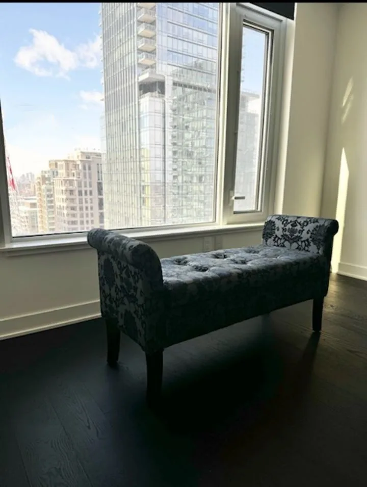 🇨🇦 Patterned Upholstered Bench With Storage thumbnail